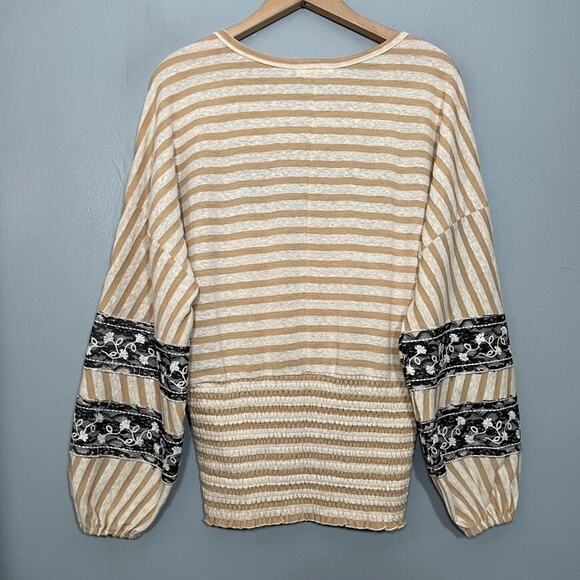 Gimmicks Size Small Dolman Sleeve Blouson Top Boho Chic Cowgirl Western Lace - Picture 4 of 9